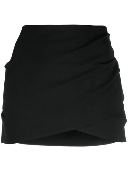 Logo-Patch Draped Mini Skirt