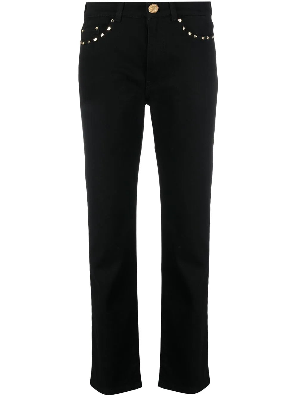 Studded Straight-Leg Jeans