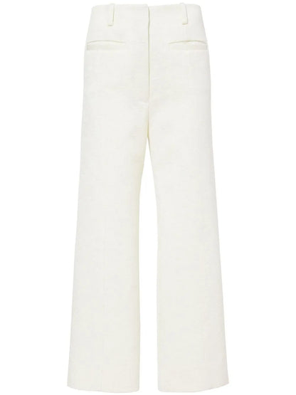 Cotton Wool Jacquard Trousers