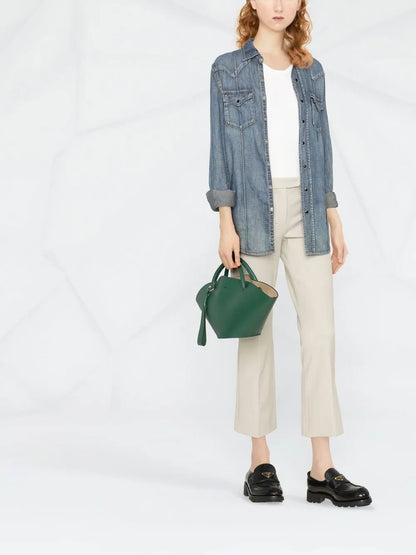 Mid-Rise Cropped Trousers