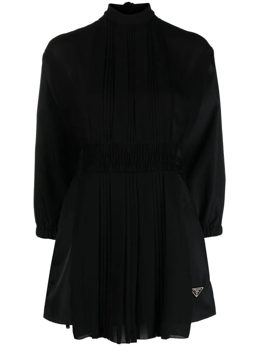 Pleated High-Neck Playsuit