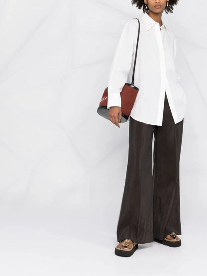Broderie Anglaise Linen Shirt