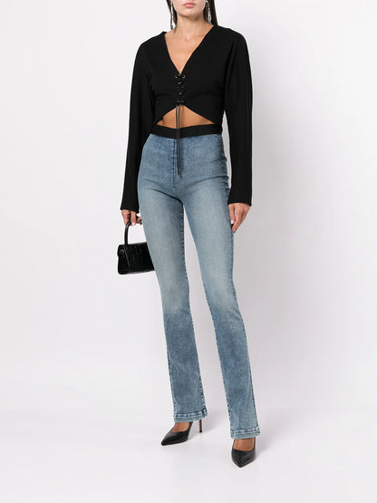 Lais Slim-Leg Denim Trousers