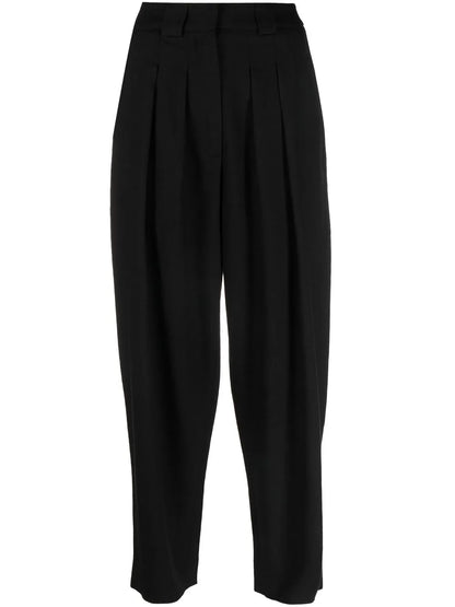 Pleated High-Waisted Trousers