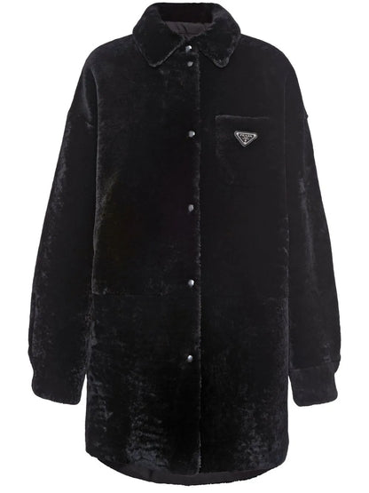 Triangle-Logo Reversible Coat