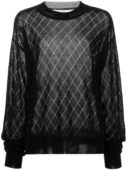 Avalon Open Argyle Sweater