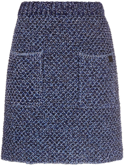 High-Waisted Tweed Miniskirt