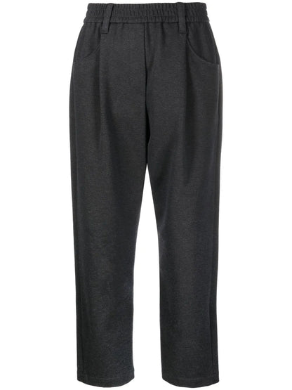 Mid-Rise Straight Leg Trousers