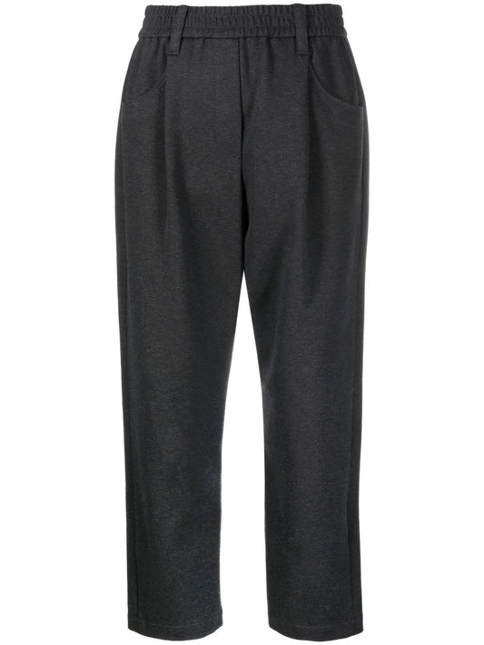 Mid-Rise Straight Leg Trousers