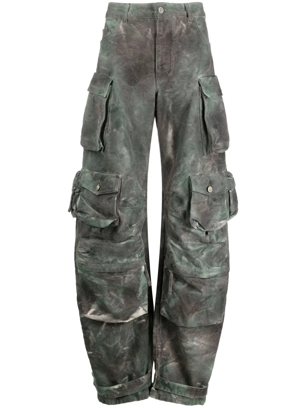 High-Waisted Palazzo Cargo Trousers