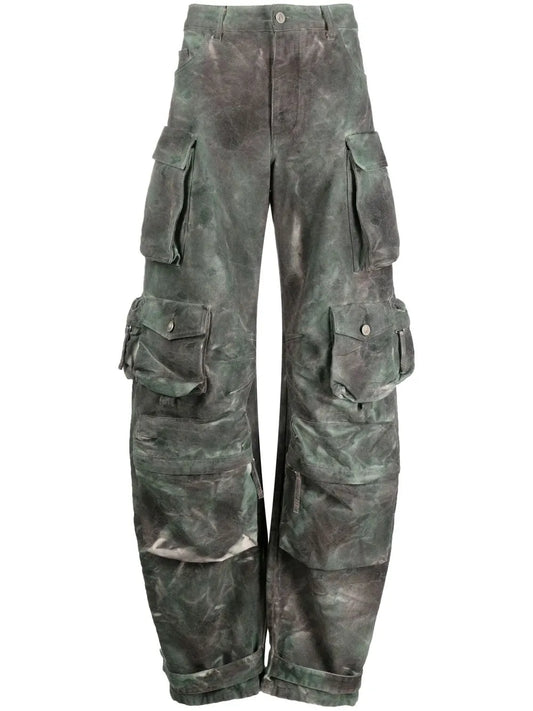 High-Waisted Palazzo Cargo Trousers