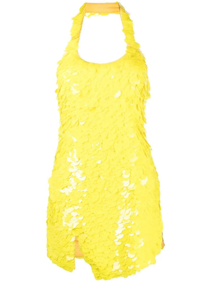Scale-Effect Cut-Out Mini Dress