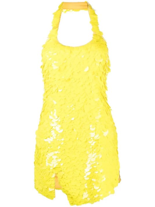 Scale-Effect Cut-Out Mini Dress