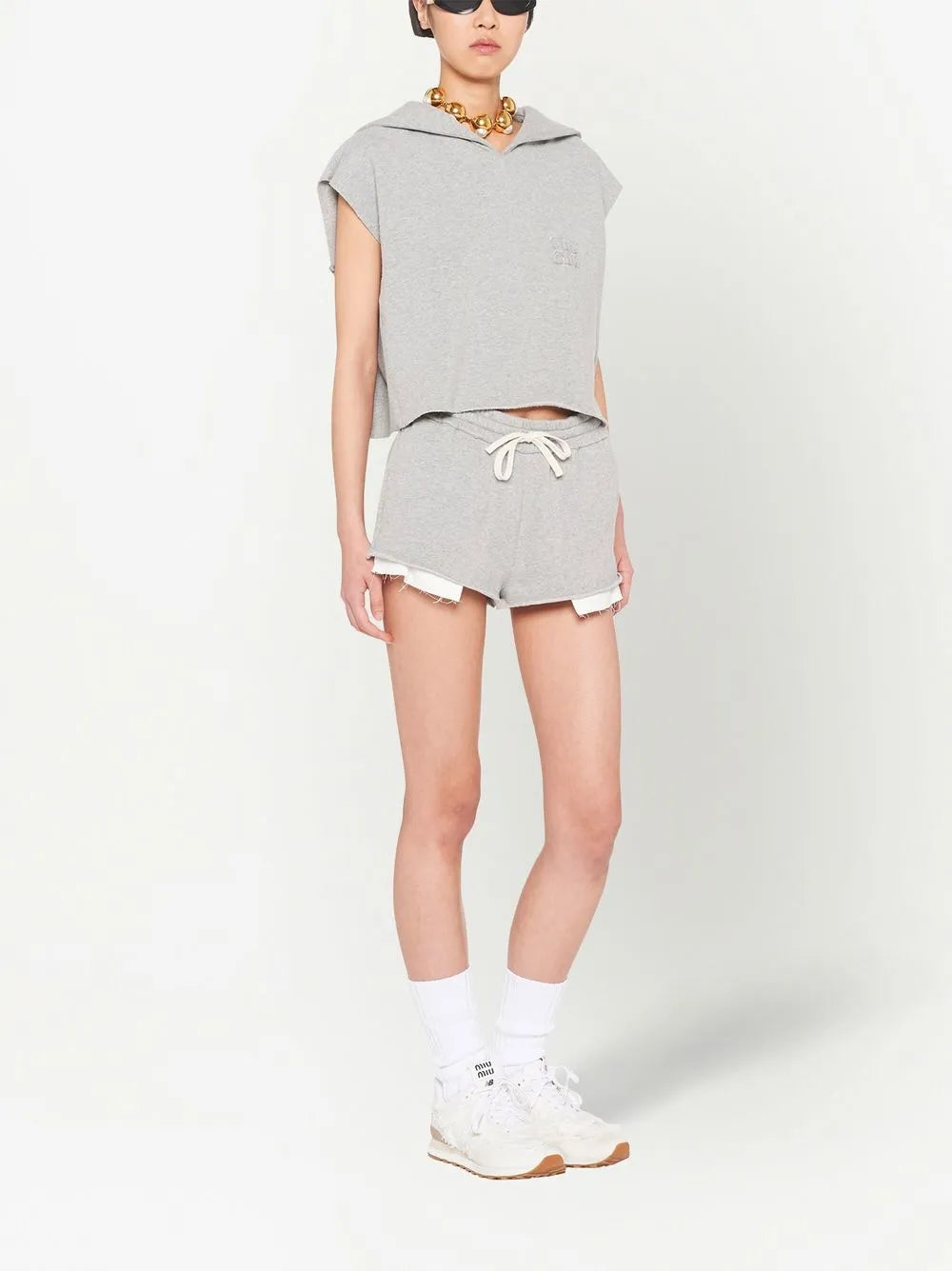 Layered-Detail Cotton Shorts