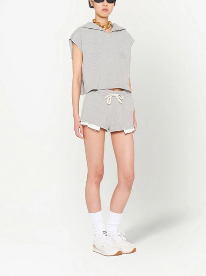 Layered-Detail Cotton Shorts