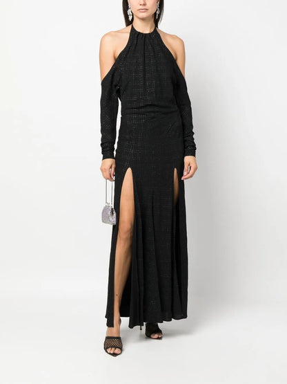 Halterneck Tie-Fastening Dress