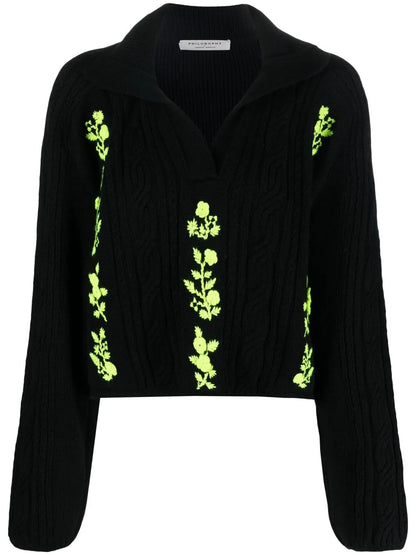 Long-Sleeve Cable-Knit Jumper