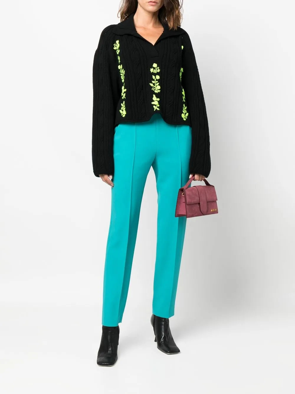 Long-Sleeve Cable-Knit Jumper