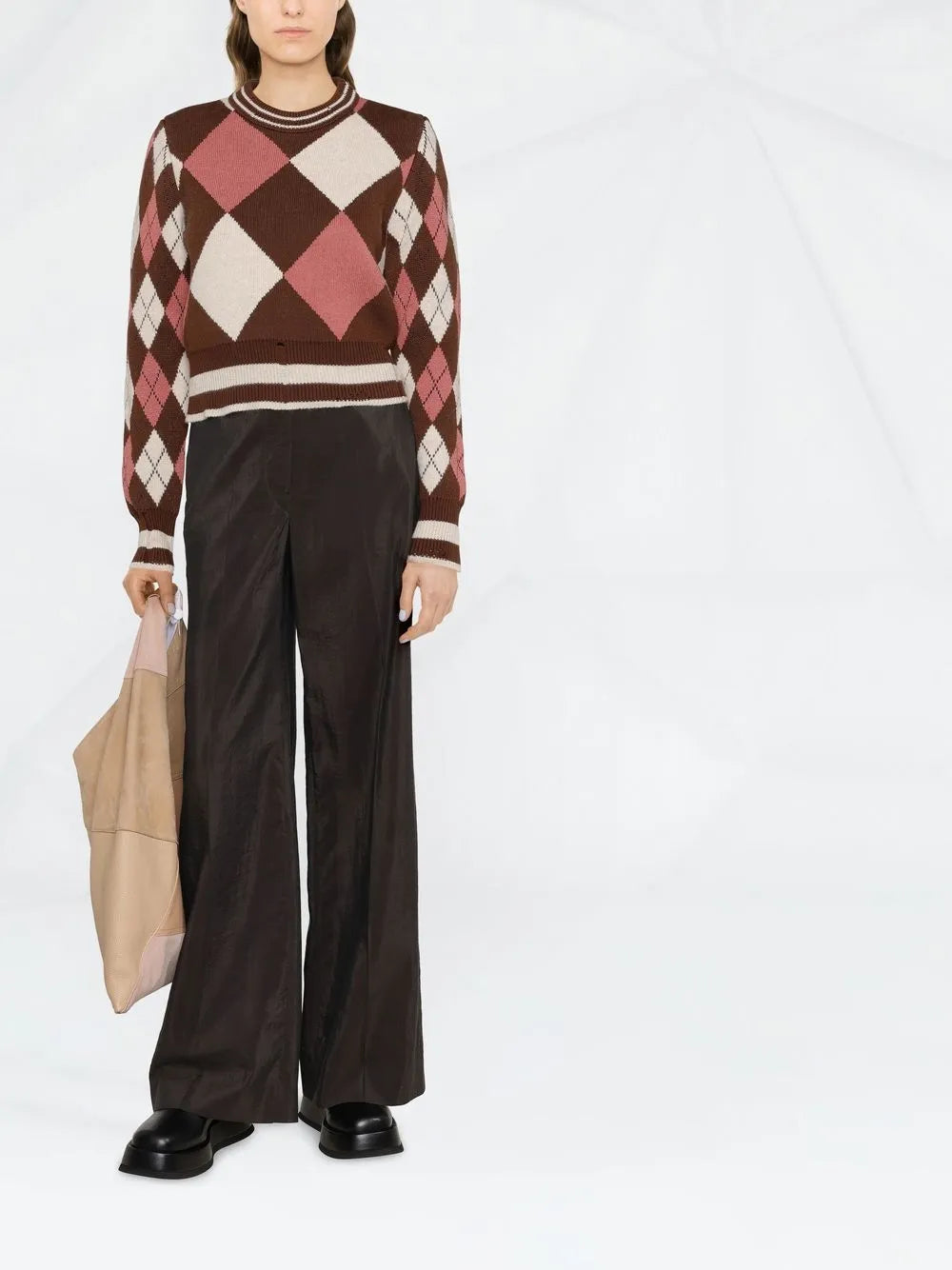 Intarsia-Knit Long-Sleeve Jumper