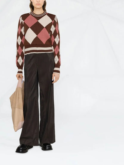 Intarsia-Knit Long-Sleeve Jumper
