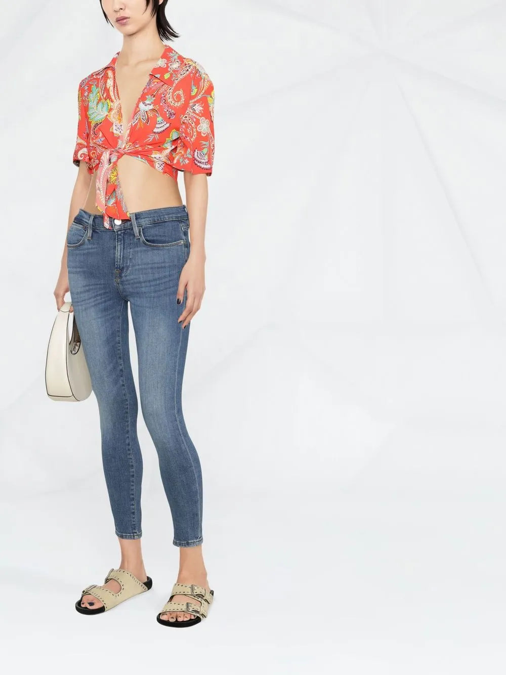 Distressed-Effect Denim Jeans