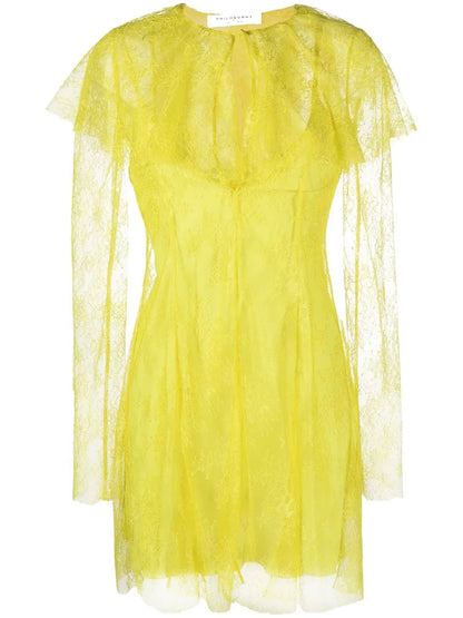 Semi-Sheer Lace Mini Dress