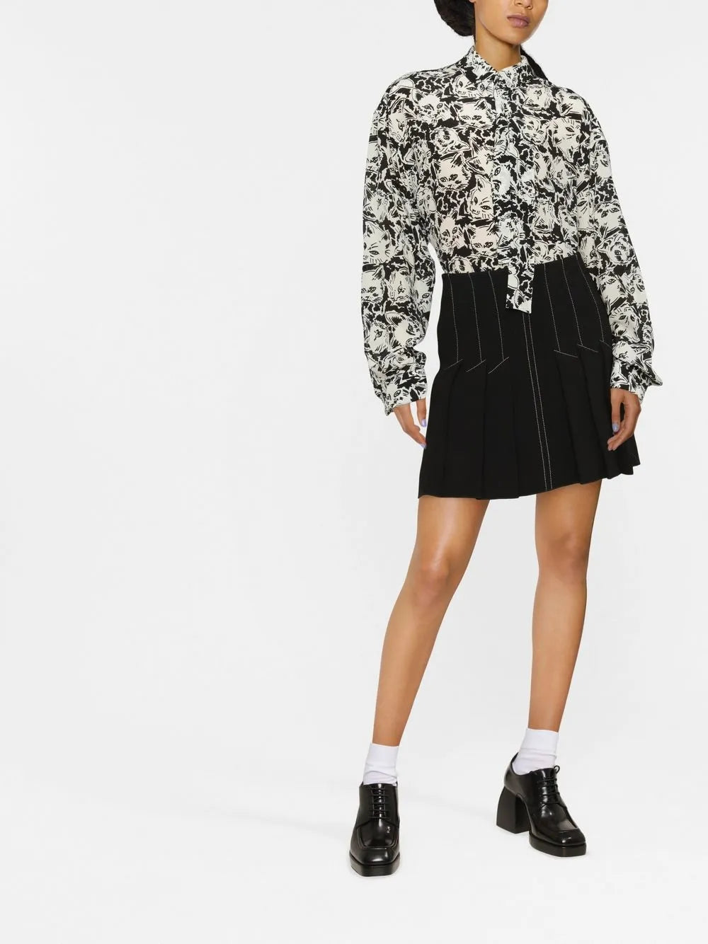 Cat Mania Silk Shirt