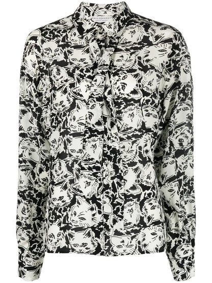 Cat Mania Silk Shirt