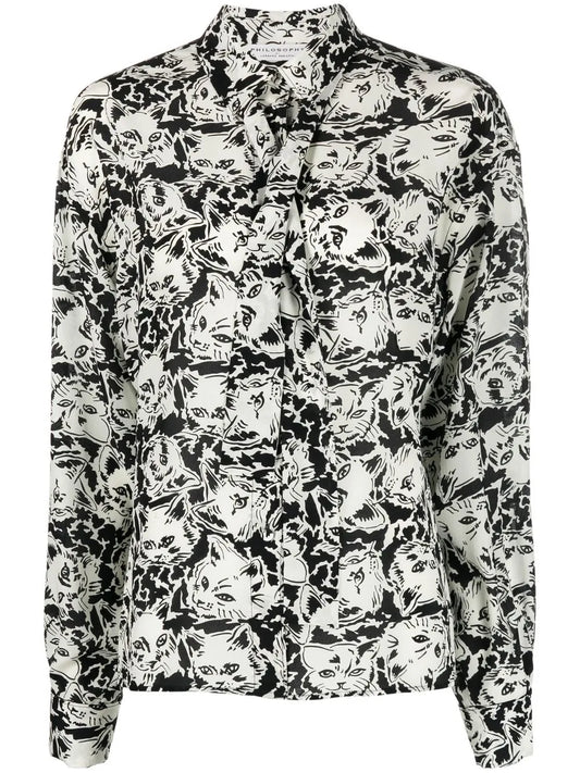 Cat Mania Silk Shirt