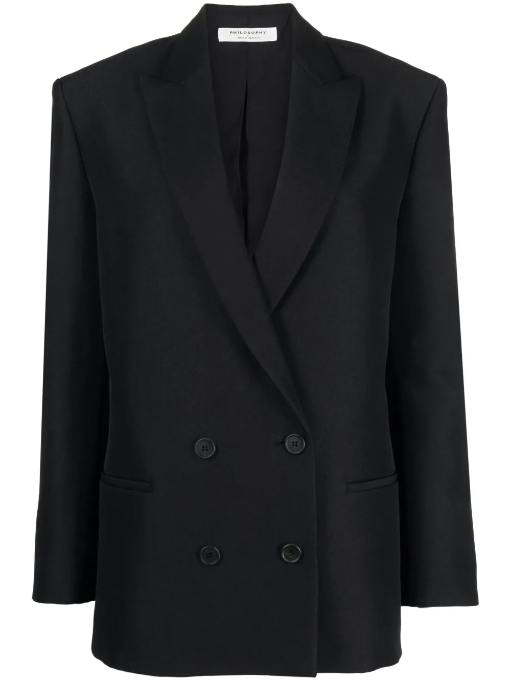 Notched-Lapel Double-Breasted Blazer