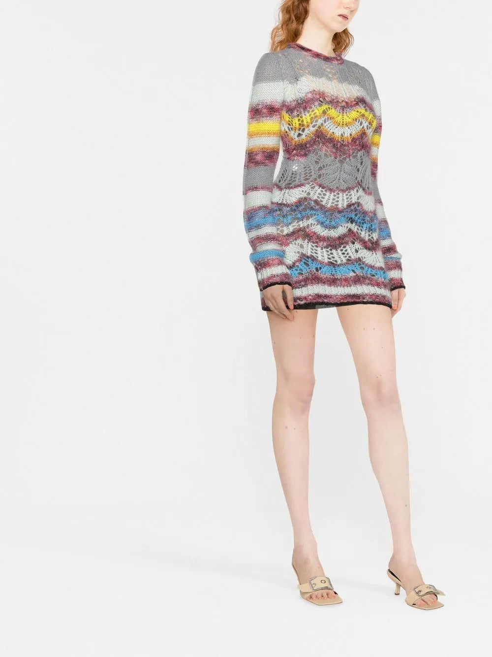Knitted Long-Sleeve Minidress