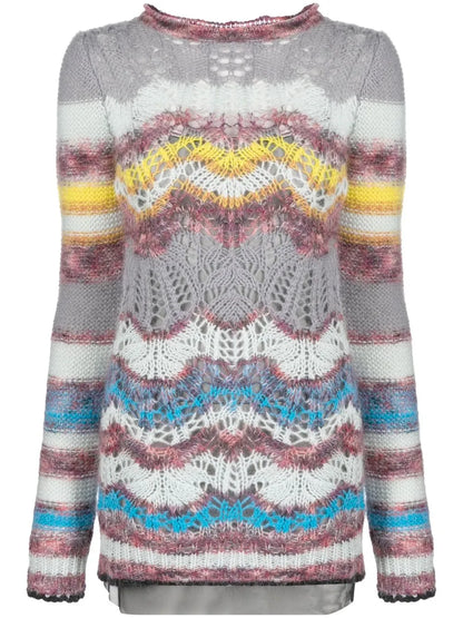 Knitted Long-Sleeve Minidress