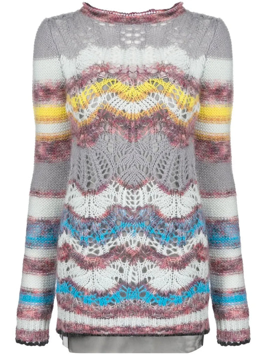 Knitted Long-Sleeve Minidress