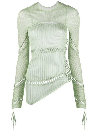 Jigsaw Asymmetric Knitted Top