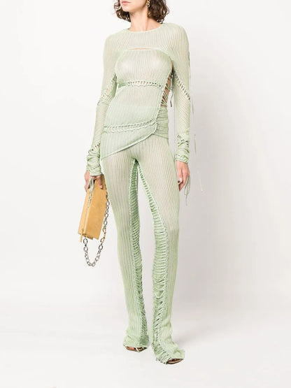 Jigsaw Asymmetric Knitted Top