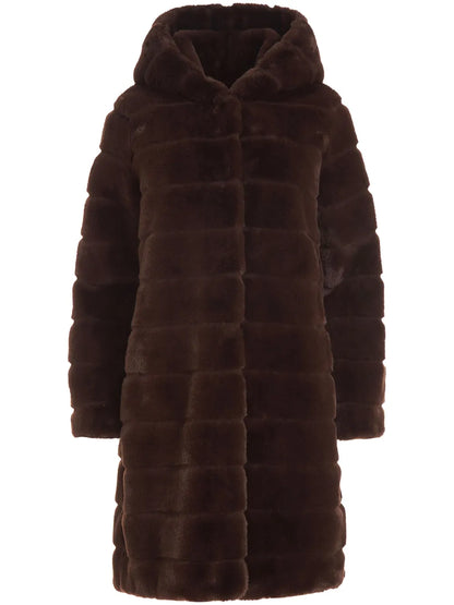 Faux-Fur Hooded Coat