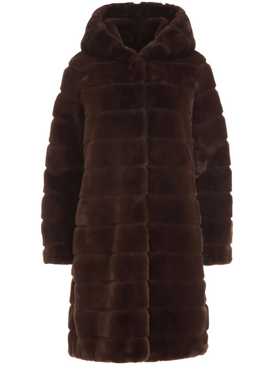 Faux-Fur Hooded Coat