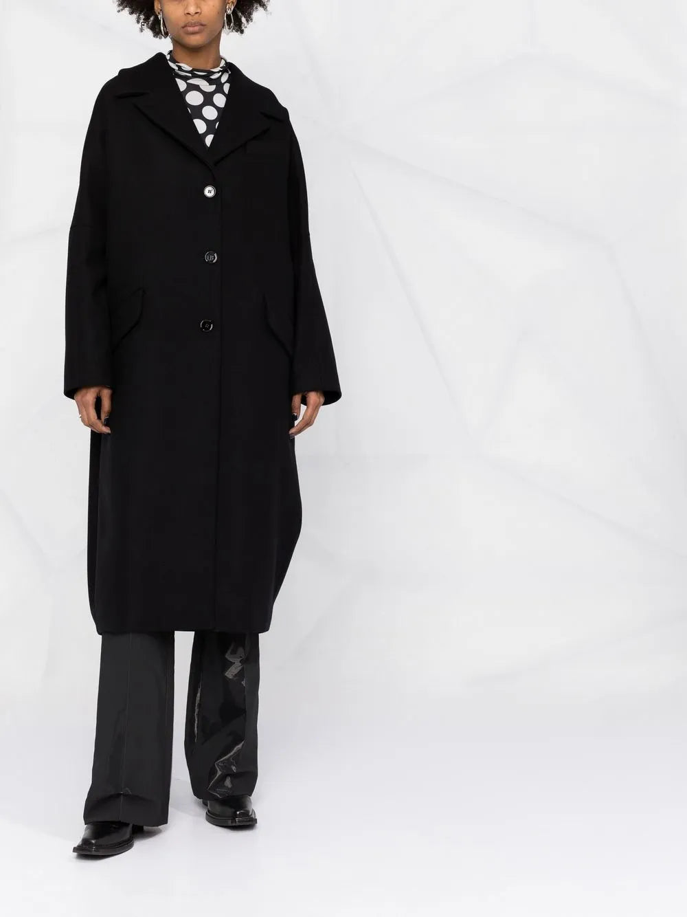 Single-Breasted Felted Coat