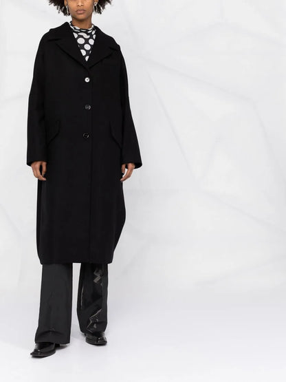 Single-Breasted Felted Coat