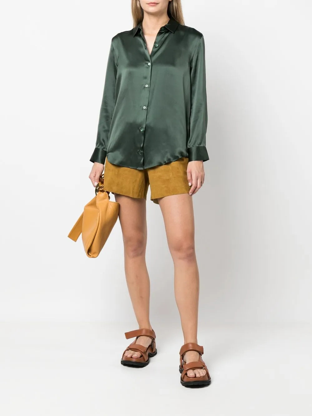 Long-Sleeve Silk Shirt