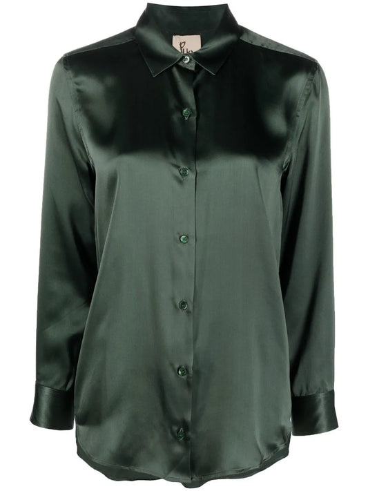 Long-Sleeve Silk Shirt