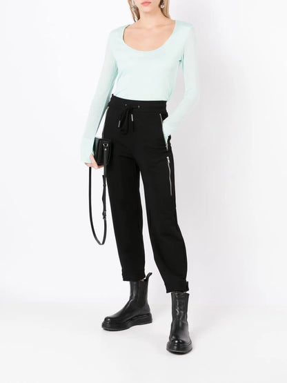 Scoop-Neck Long-Sleeve Top