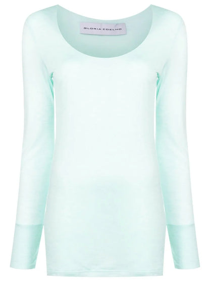 Scoop-Neck Long-Sleeve Top