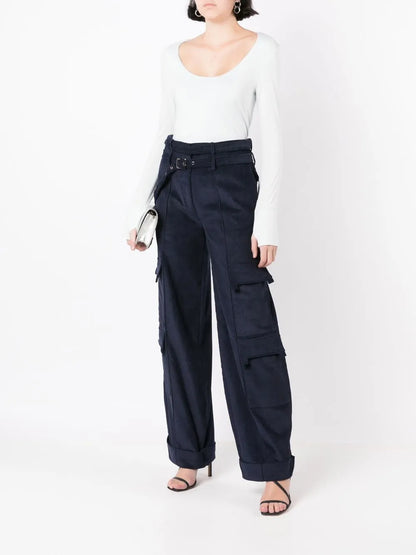 Scoop-Neck Long-Sleeve Top