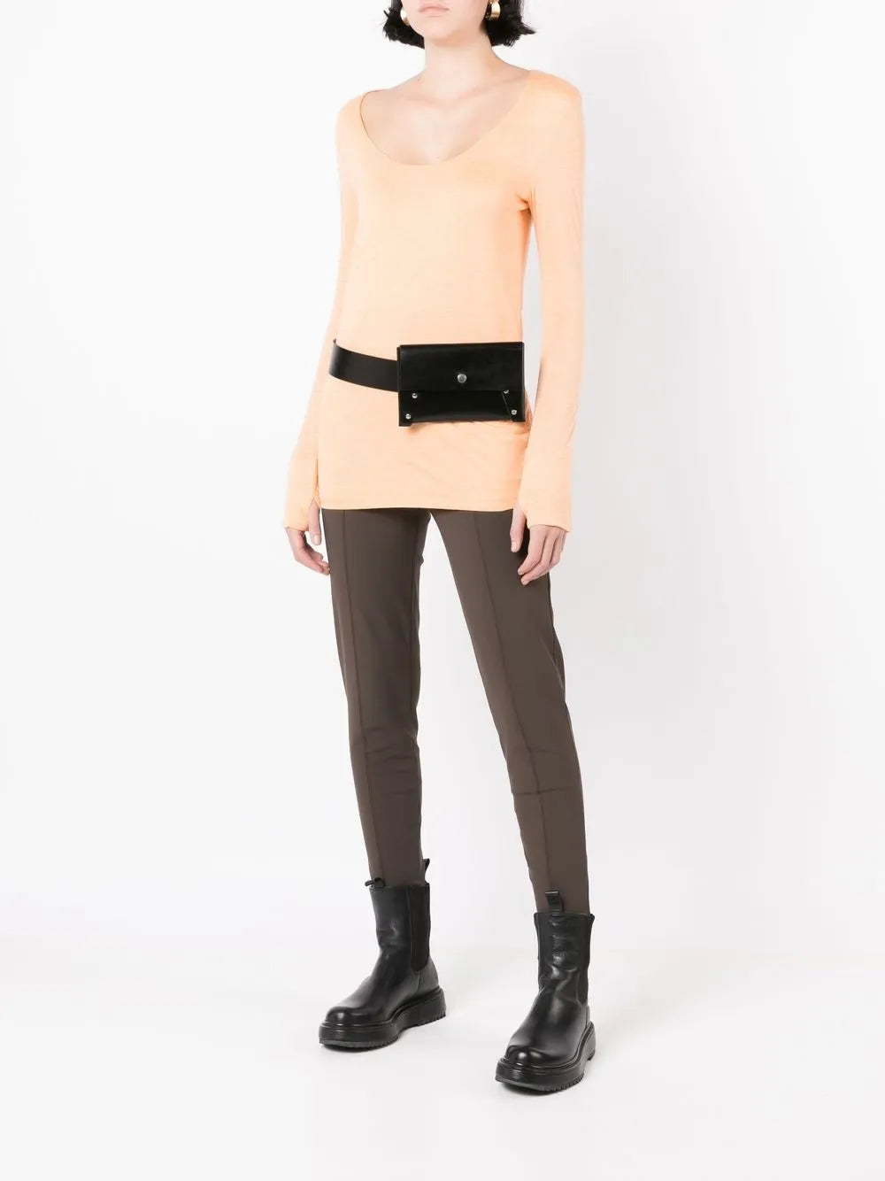 Scoop-Neck Long-Sleeve Top