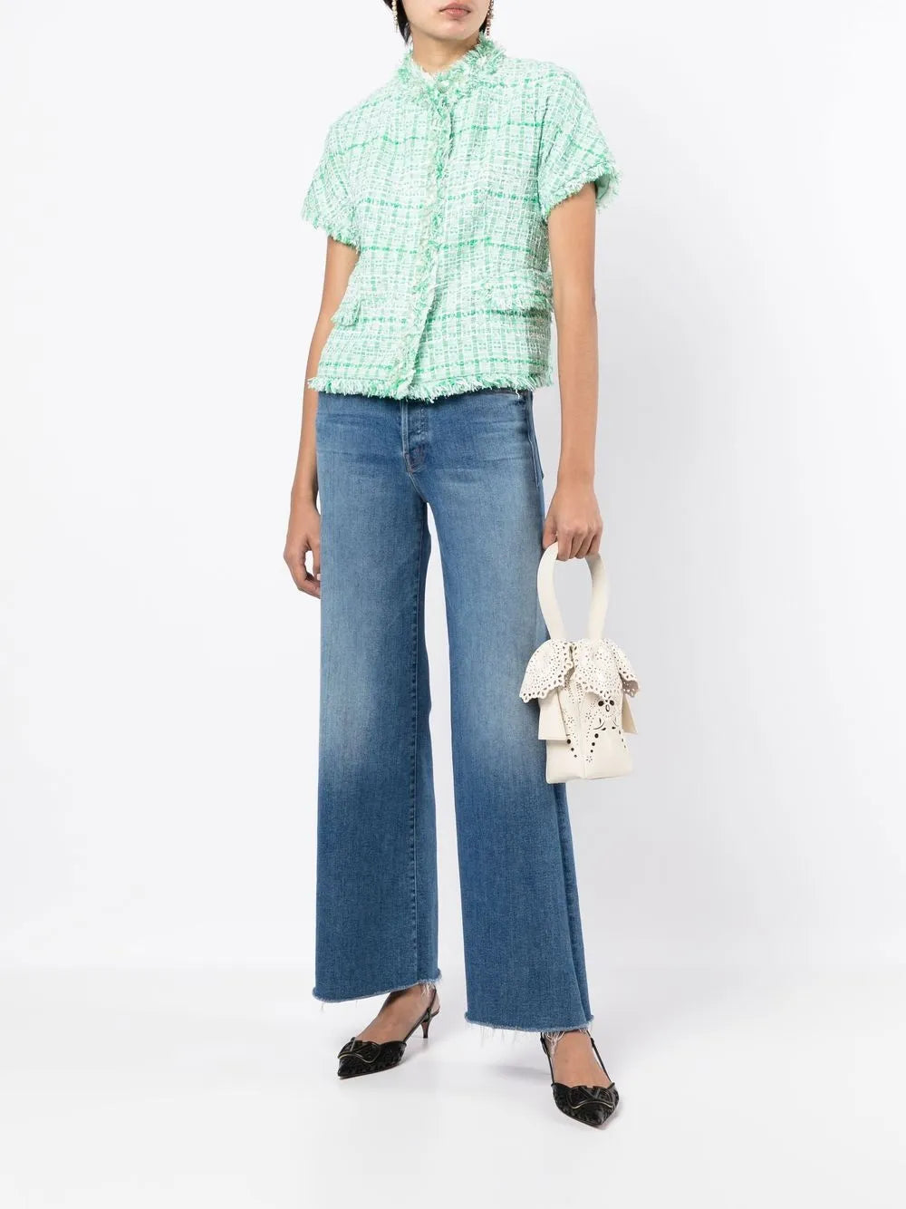 Bead-Embellished Tweed Jacket