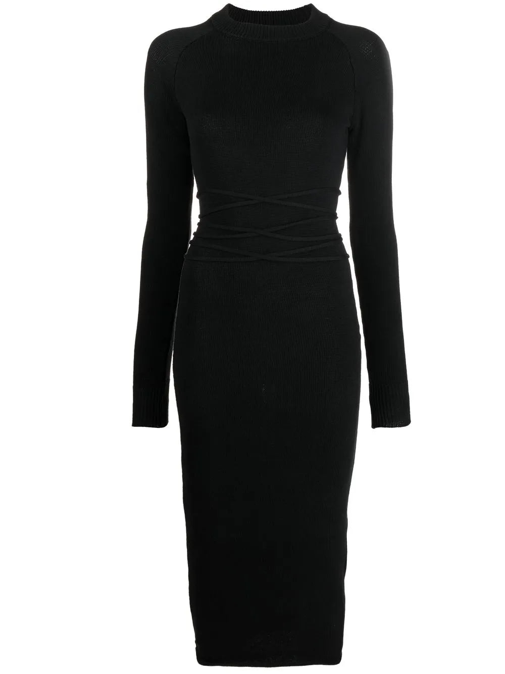 Open-Back Knitted Midi Dress