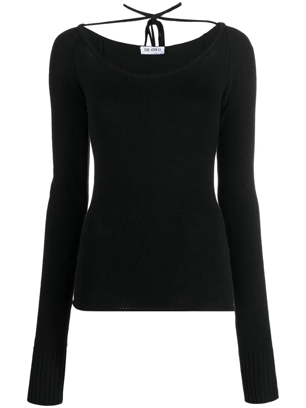 Strap-Detail Knitted Top