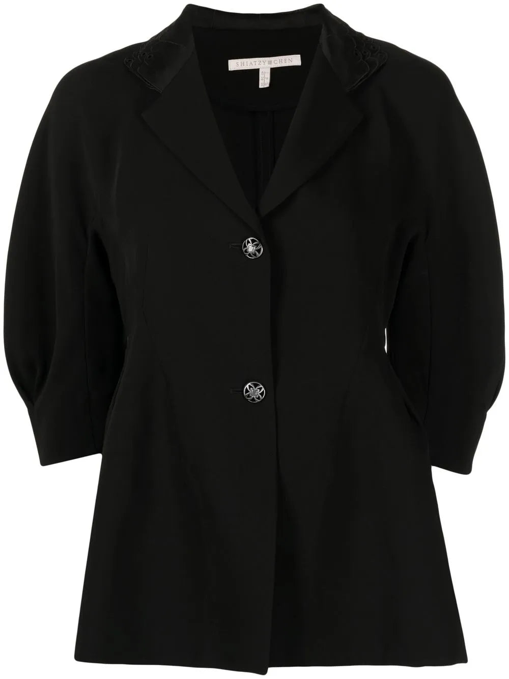 Spread-Collar Single-Breasted Jacket