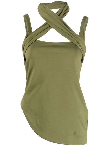 Asymmetric Sleeveless T-Shirt